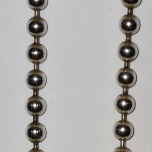 Sterling Silver Beaded Ball Neclace 17".